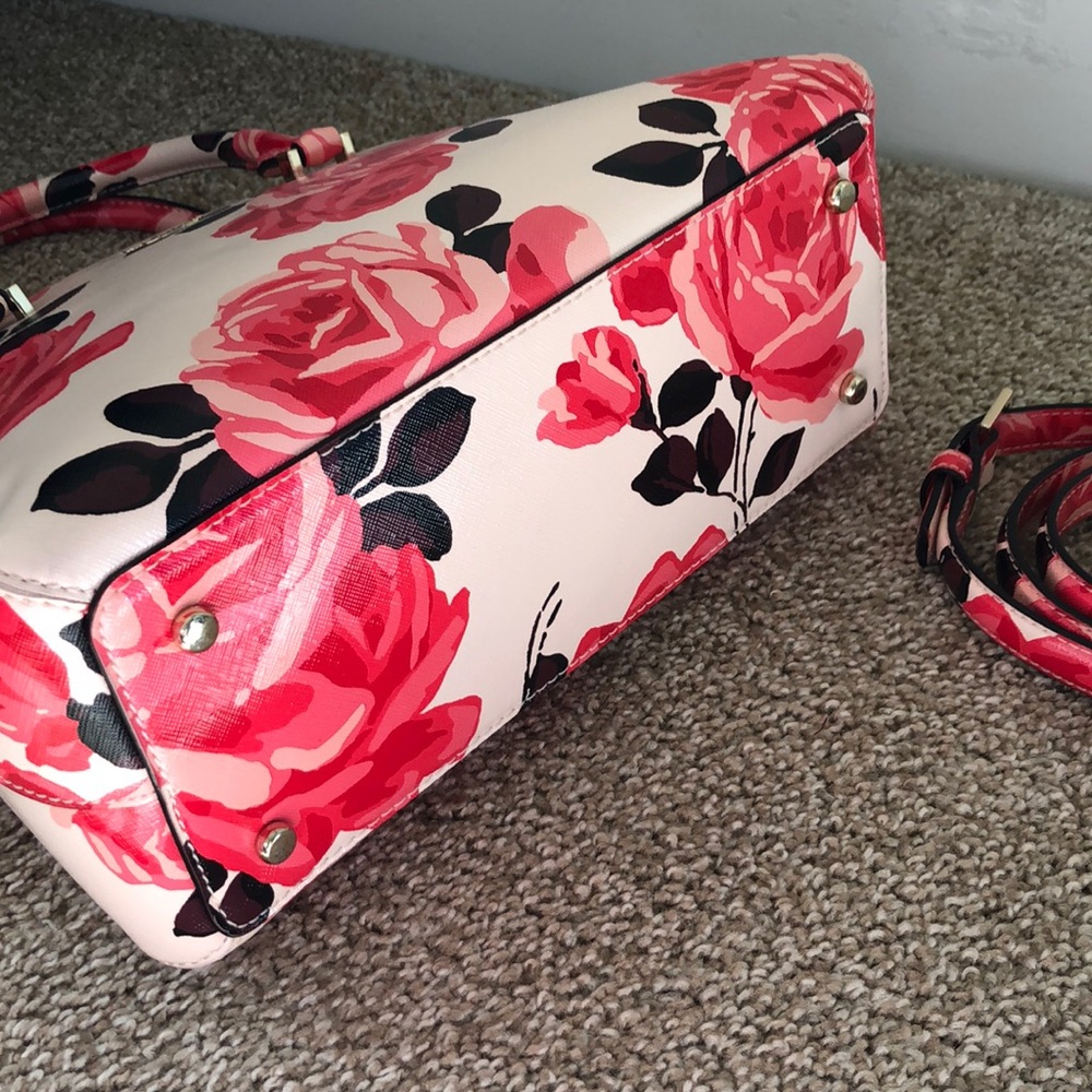 Kate Spade rambling roses Maise satchel - Picture 3 of 10